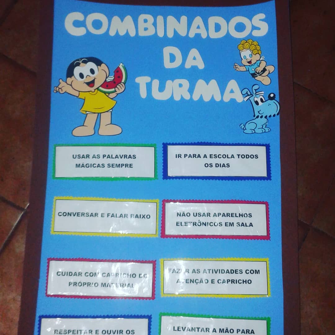 Painéis de combinados para sala de aula 2022 Educação Infantil e