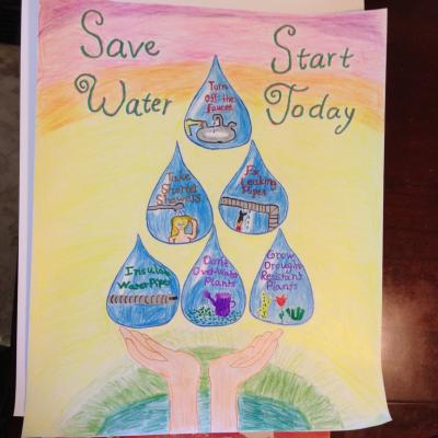 Save water | Save water poster drawing, Earth day drawing, Save earth  drawing