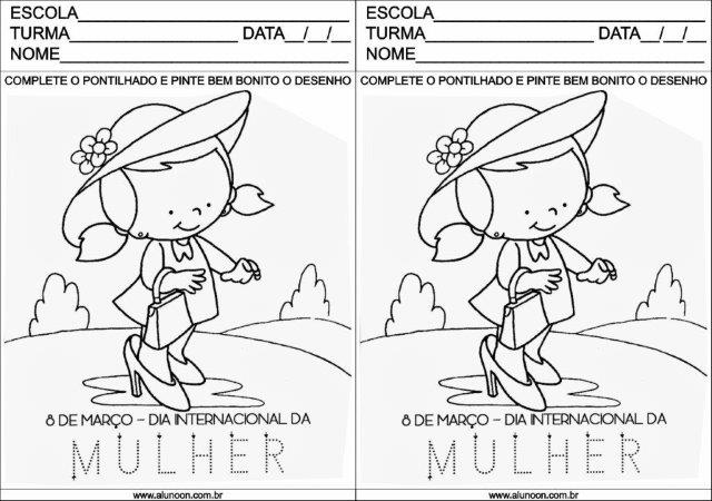 BAÚ DA WEB: Atividades e desenhos para o Dia da Mulher - desenhos