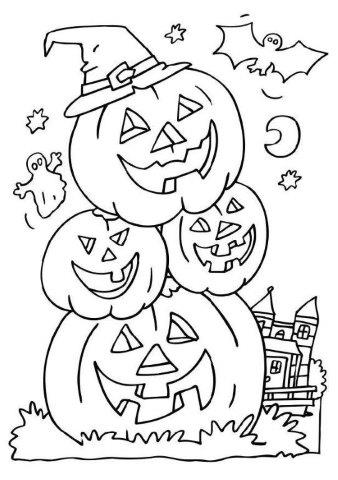 Desenhos de halloween para colorir - Atividades Educativas