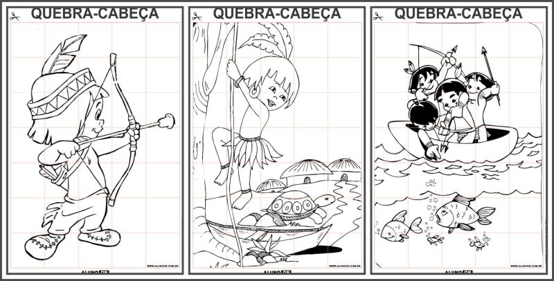 20 quebra-cabeças para colorir e montar - Educação Infantil - Aluno On