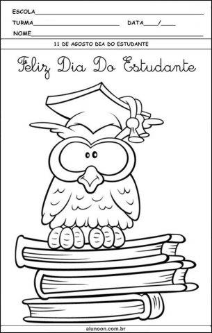 FREE! - Desenho de Dia do Estudante para a Educação Infantil
