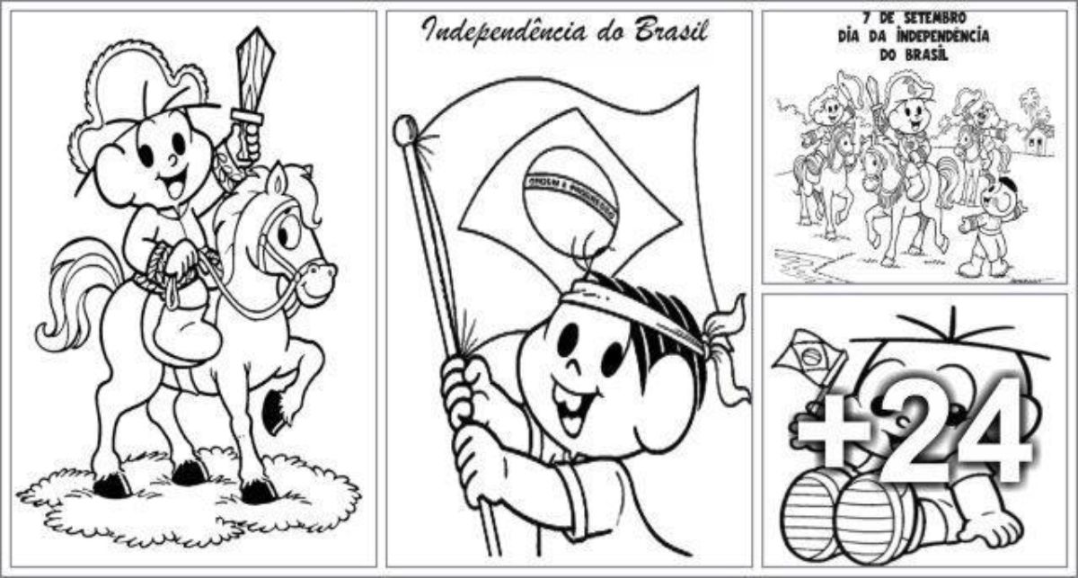 28 Desenhos para Colorir - Independência do Brasil