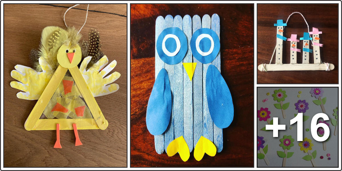Artistic crafts with popsicle sticks