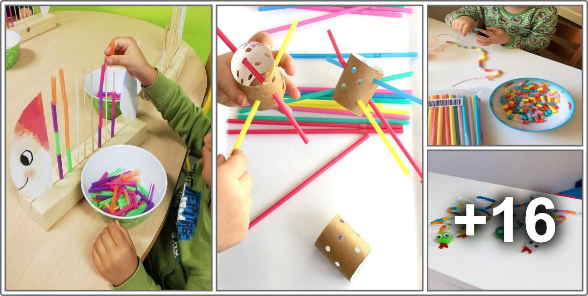 Playful and Motor Skill Ideas with Straws