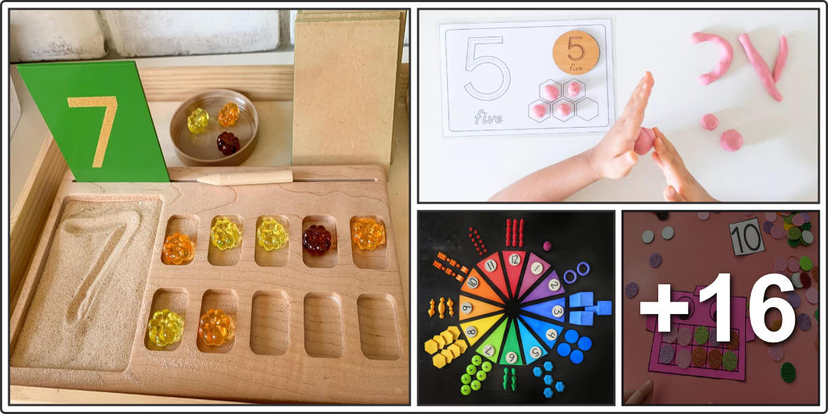 Numbers, counting and summing activities for kids