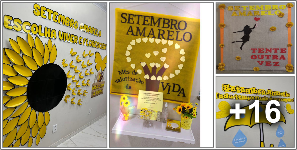 Ideias Criativas de Murais para o Setembro Amarelo