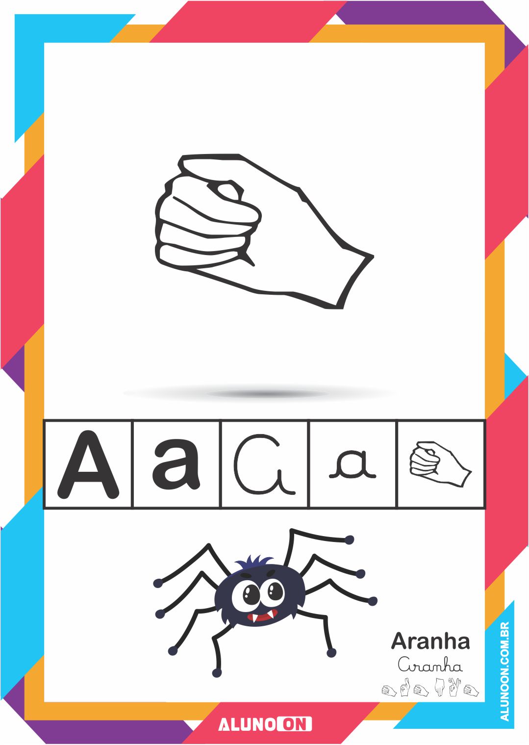Alfabeto Em Libras Ilustrado Para Imprimir Educação Infantil Aluno On