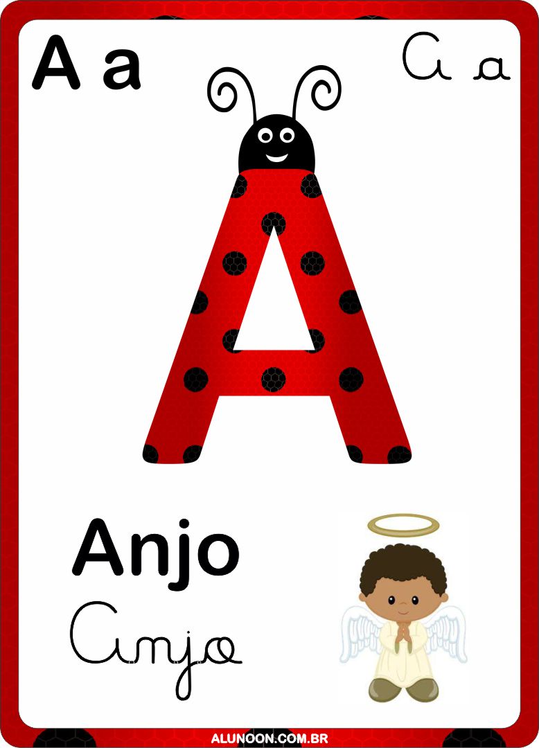 Alfabeto Joaninha Para Imprimir Educação Infantil Aluno On 7047