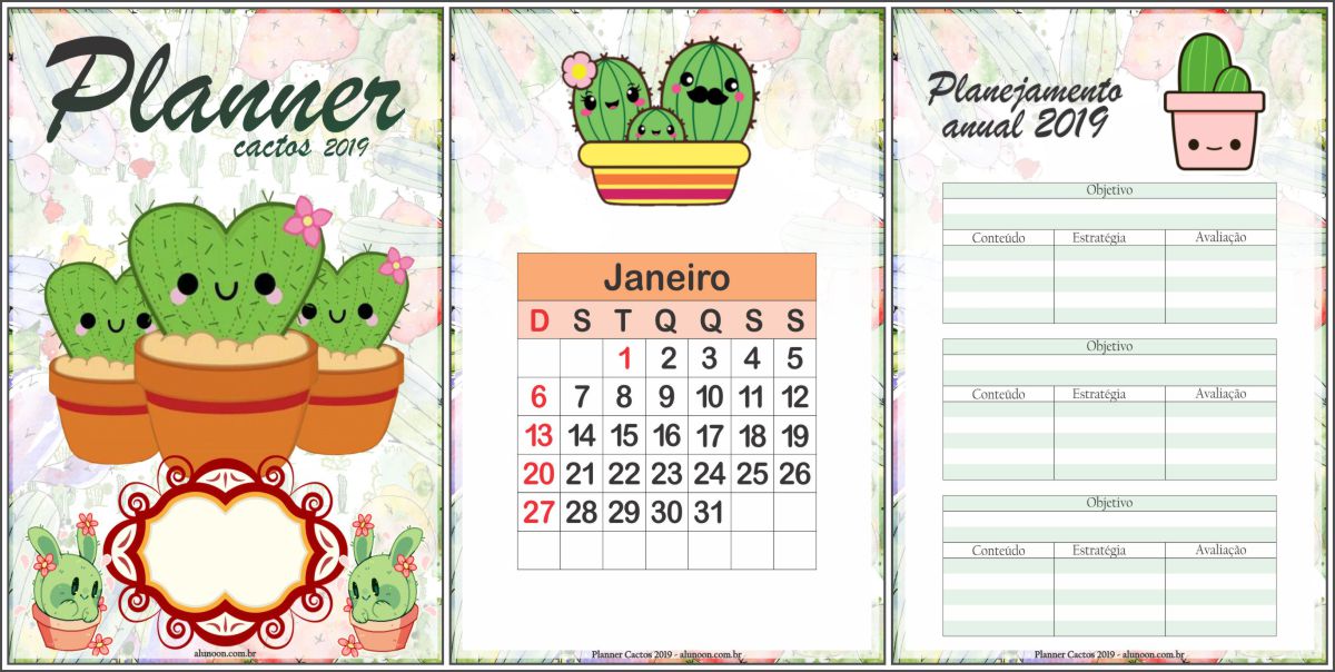 Planner Cactos 2019 Planner Cactos 2019