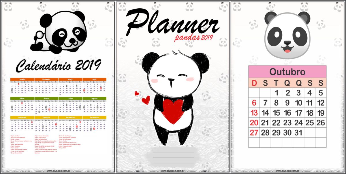Planner Pandas 2019 Planner Pandas 2019