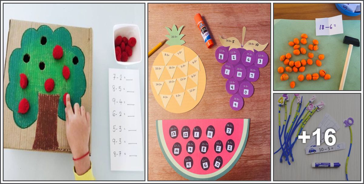 20 Playful Activities to teach children subtraction.