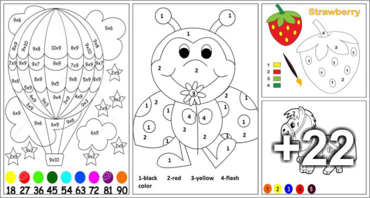 27 Number coloring pages
